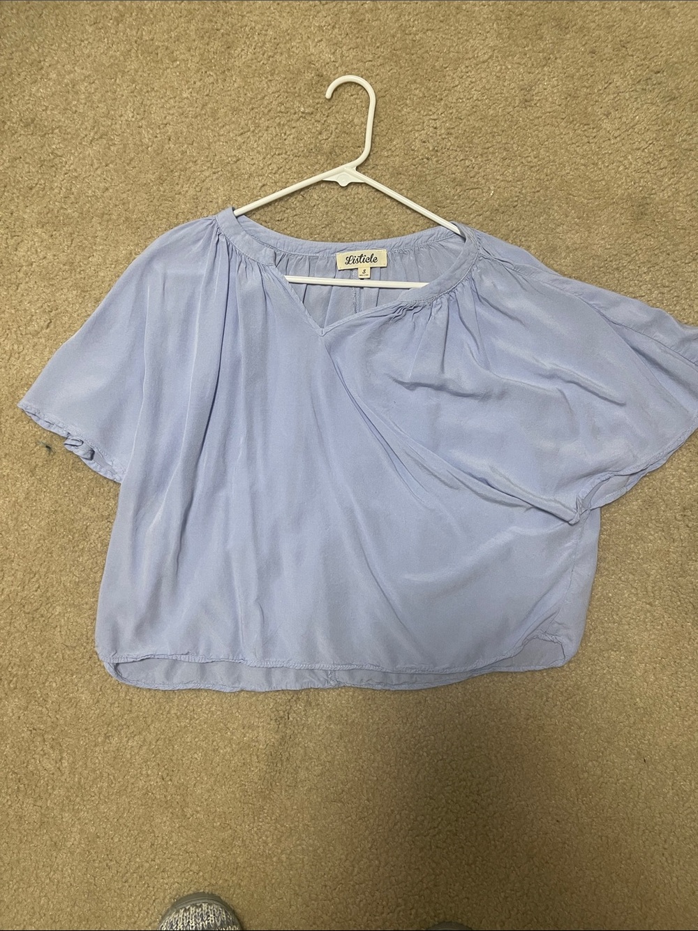 Listicle Lavender Wrap-Style Women's Blouse